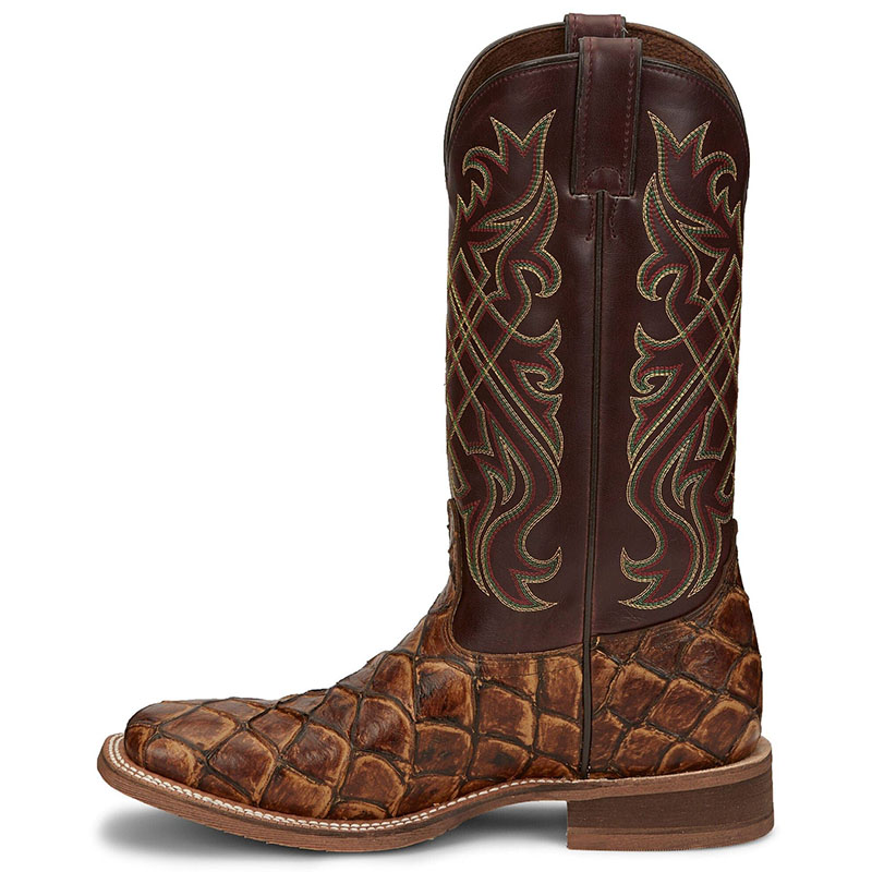 MEN\'S BRYCE MAPLE BROWN PIRARUCU PRINT WESTERN BOOTS NB5561-Brown