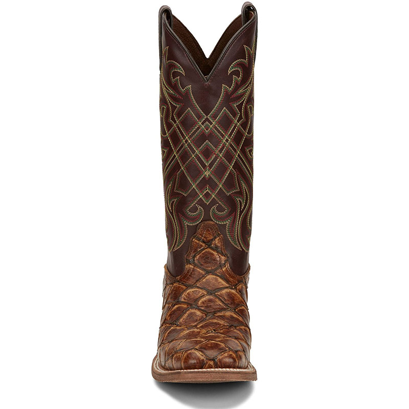 MEN\'S BRYCE MAPLE BROWN PIRARUCU PRINT WESTERN BOOTS NB5561-Brown