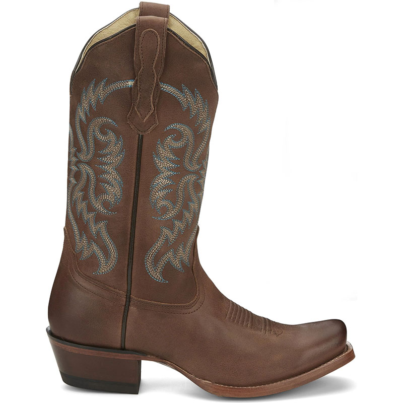 WOMEN\'S BLUEBONNET TAN SNIP TOE WESTERN BOOTS NL5009-Tan