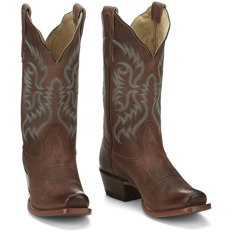 WOMEN\'S BLUEBONNET TAN SNIP TOE WESTERN BOOTS NL5009-Tan